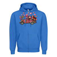 True Royal love truck with roses and leopard Zipper Hoodie - RanaPortraitStore