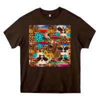 Chocolate Brown western sunflower bucket cow seamless pattern Heavy Core Tee - HRA Design Shop