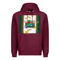 Burgundy back to school truck Premium Hoodie - TumblerDesignByShophia