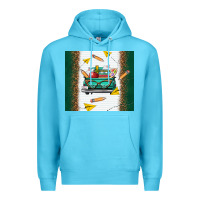 Ocean Blue back to school truck Premium Hoodie - TumblerDesignByShophia
