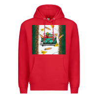 Red back to school truck Premium Hoodie - TumblerDesignByShophia