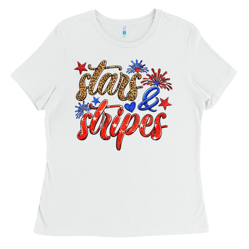 Stars And Stripes Ladies Tee by HRA Design Shop | Teevron