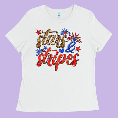 Stars And Stripes Ladies Tee Designed By Hra Design Shop