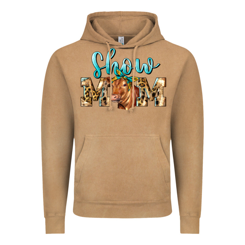 Western Show Mom Red Angus Vintage Hoodie by LillyAllenDesigns | Teevron