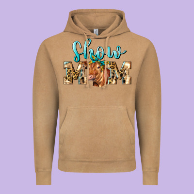 Western Show Mom Red Angus Vintage Hoodie Designed By Lillyallendesigns