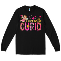 Black i am with cupid Long Sleeve Tee - NancyCooperArtShop