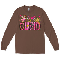 Chestnut i am with cupid Long Sleeve Tee - NancyCooperArtShop