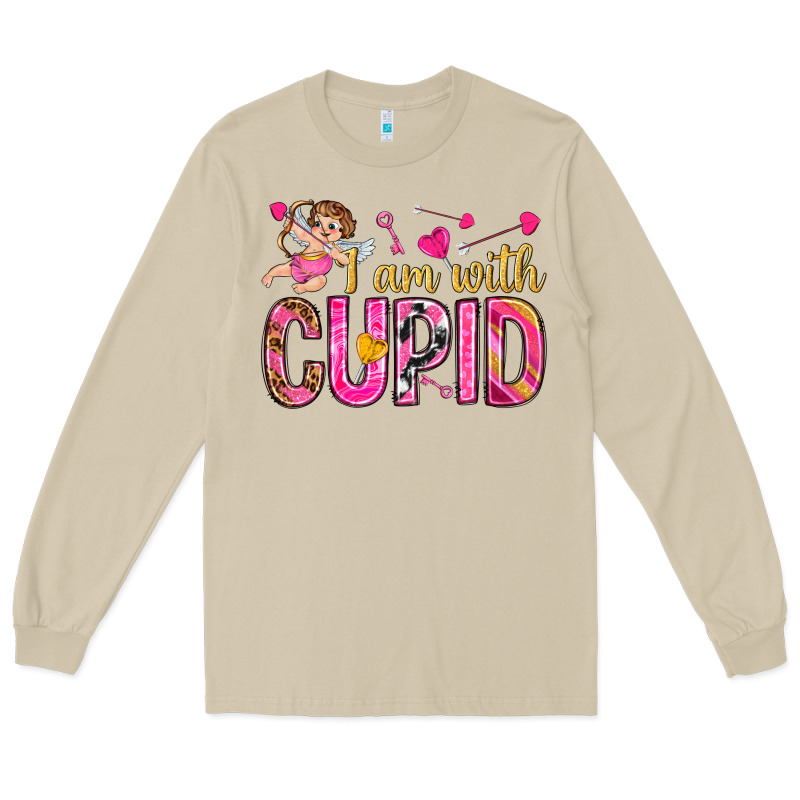 I Am With Cupid Long Sleeve Tee by NancyCooperArtShop | Teevron