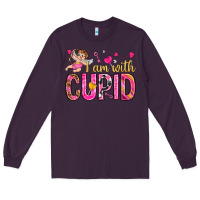Plum i am with cupid Long Sleeve Tee - NancyCooperArtShop