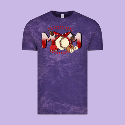 Baseball Mom Vintage Tee Designed By Maliassmallbusiness