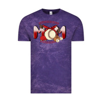 Cloud Purple baseball mom Vintage Tee - MaliasSmallBusiness