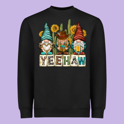 Yeehaw With Gnomies Heavyweight Sweatshirt Designed By Nancycooperartshop