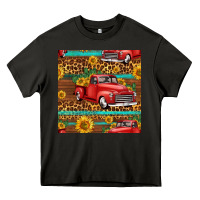 Asphalt western farm truck seamless pattern Heavy Core Tee - HRA Design Shop