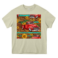 Mossy western farm truck seamless pattern Heavy Core Tee - HRA Design Shop