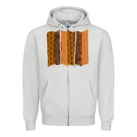 Dove Grey Western Wood Glitter Vintage Pattern Zipper Hoodie - Bettercallsaul
