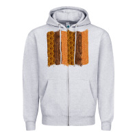 Heather Grey Western Wood Glitter Vintage Pattern Zipper Hoodie - Bettercallsaul