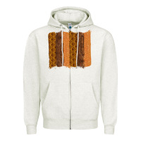 Oatmeal Heather Western Wood Glitter Vintage Pattern Zipper Hoodie - Bettercallsaul