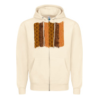 Sandshell Western Wood Glitter Vintage Pattern Zipper Hoodie - Bettercallsaul