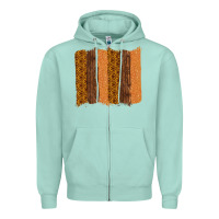 Seafoam Western Wood Glitter Vintage Pattern Zipper Hoodie - Bettercallsaul