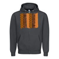 Smoke Western Wood Glitter Vintage Pattern Zipper Hoodie - Bettercallsaul