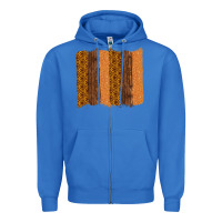 True Royal Western Wood Glitter Vintage Pattern Zipper Hoodie - Bettercallsaul