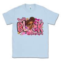 Dusty Blue Pretty Black Educated Classic Tee - CowhideDigitalArt