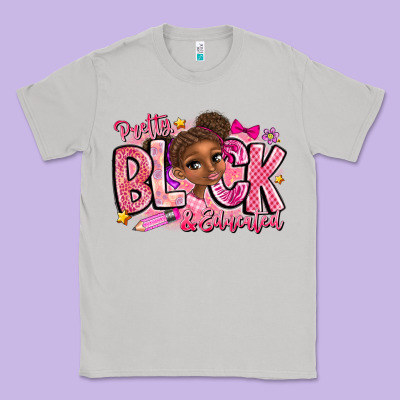 Pretty Black Educated Classic Tee Designed By Cowhidedigitalart