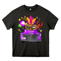 Asphalt mardi gras truck leopard mask Heavy Core Tee - FaDigitalArtStudio
