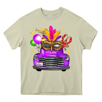 Mossy mardi gras truck leopard mask Heavy Core Tee - FaDigitalArtStudio