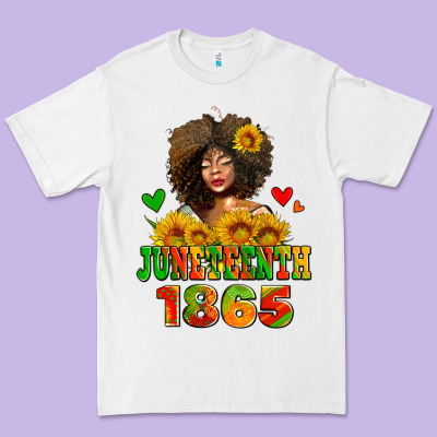 Afro Woman Juneteenth 1865 Premium Tee Designed By Adodesignshop