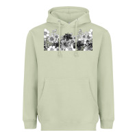 Matcha black and white floral Heavyweight Hoodie - TumblerDesignByShophia