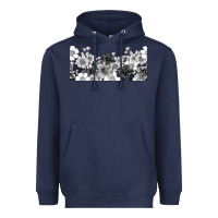 Navy black and white floral Heavyweight Hoodie - TumblerDesignByShophia