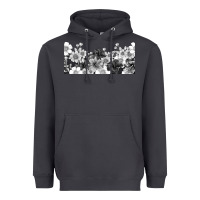 Smoke black and white floral Heavyweight Hoodie - TumblerDesignByShophia