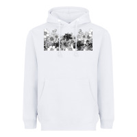 White black and white floral Heavyweight Hoodie - TumblerDesignByShophia