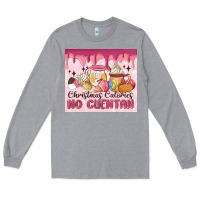 Heather Grey christmas calories no cuentan Long Sleeve Tee - MaliasSmallBusiness