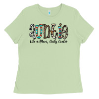 Matcha auntie  like a mom, only cooler Ladies Tee - CowhideDigitalArt
