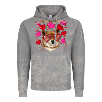 Cloud Rock valentine's shiba inu Vintage Hoodie - RanaPortraitStore