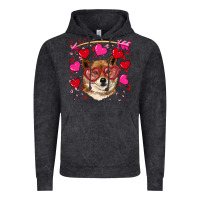 Vintage Black valentine's shiba inu Vintage Hoodie - RanaPortraitStore