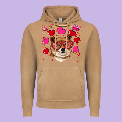 Valentine's Shiba Inu Vintage Hoodie Designed By Ranaportraitstore