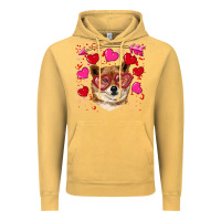 Vintage Mustard valentine's shiba inu Vintage Hoodie - RanaPortraitStore