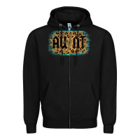 Black Leopard Pattern Aunt Tried Zipper Hoodie - Bettercallsaul
