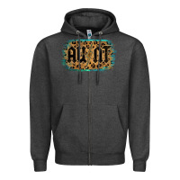Charcoal Heather Leopard Pattern Aunt Tried Zipper Hoodie - Bettercallsaul