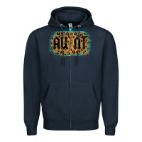 Navy Leopard Pattern Aunt Tried Zipper Hoodie - Bettercallsaul