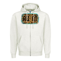 Oatmeal Heather Leopard Pattern Aunt Tried Zipper Hoodie - Bettercallsaul