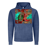 Vintage Denim country boots and cowboy hat christmas Vintage Hoodie - Jasminsmagicworld