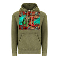 Vintage Olive country boots and cowboy hat christmas Vintage Hoodie - Jasminsmagicworld