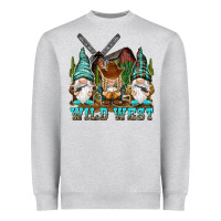 Heather Grey wild west gnomies Heavyweight Sweatshirt - NancyCooperArtShop