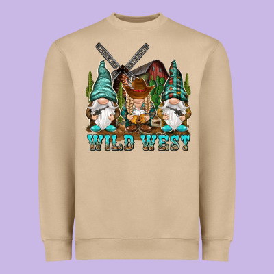 Wild West Gnomies Heavyweight Sweatshirt Designed By Nancycooperartshop