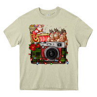 Mossy Christmas Santa Vintage Camera Heavy Core Tee - FaDigitalArtStudio