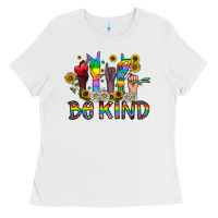 White be kind Ladies Tee - CowhideDigitalArt